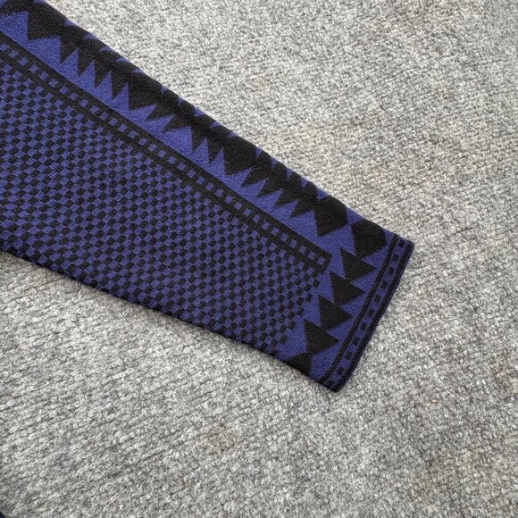 Nina Leonard Sweater‎ Dress Womens L Blue Aztec  Geometric Whimsygoth Dark Fairy - Picture 7 of 11